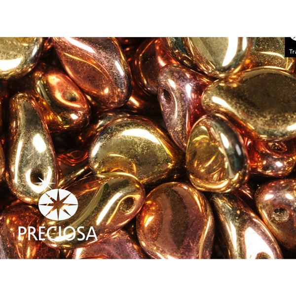 Preciosa PIP 5 x 7 mm 25 St Rosa Golden 00030-98544
