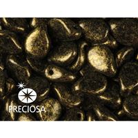 Preciosa PIP 5 x 7 mm 25 St Schwarz Golden 23980-56902