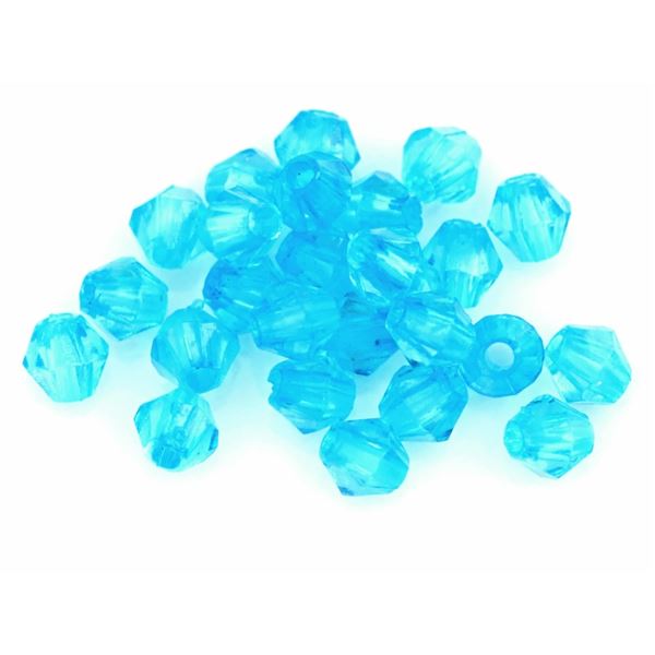 Kunstoff Perlen Glasschliffperle Laterne Blau PL21