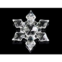 Stern klar mit zwei Löchern Kunststoff 45 mm