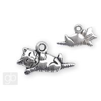 Anhänger Cat 20 x 10 mm Platin
