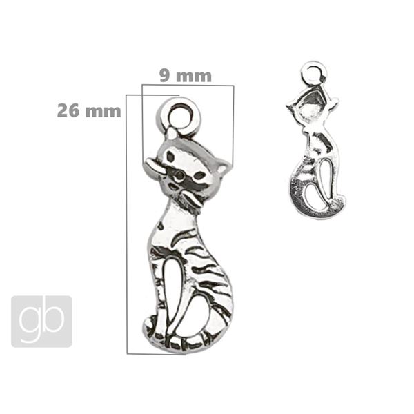 Anhnger Cat 26 mm Platin