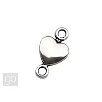 Herzanhänger 15 x 8 mm Platin