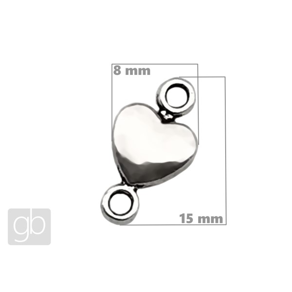 Herzanh�nger 15 x 8 mm Platin