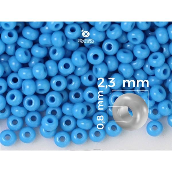 Preciosa Perlen Rocailles 10/0 2,3 mm Blau (PRE10231) 20 g