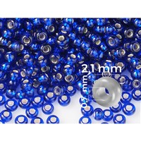 Preciosa Perlen Rocailles 11/0 2,1 mm Blau (37100) 20 g