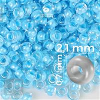 Preciosa Perlen Rocailles 11/0 2,1 mm Blau (PRE11234) 50 g