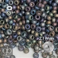 Preciosa Rocailless 11/0 2,1 mm IRIS MATT 50 g