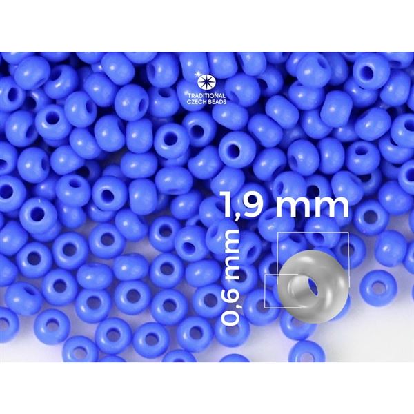 Preciosa Perlen Rocailles 12/0 1,9 mm Blau (PRE12051) 20 g