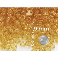 Preciosa Perlen Rocailles 12/0 1,9 mm Gelb (PRE12056) 20 g