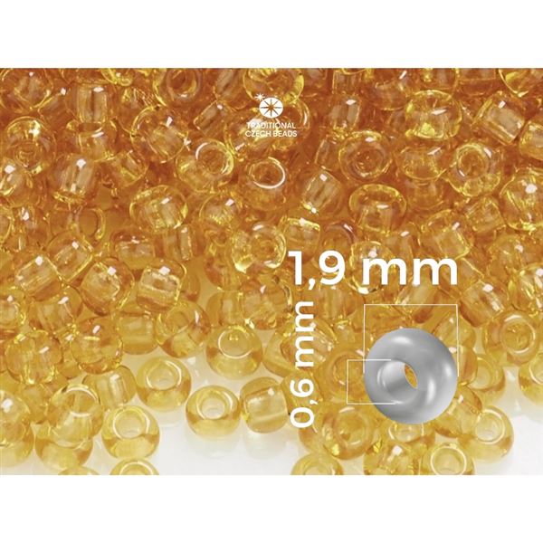 Preciosa Perlen Rocailles 12/0 1,9 mm Gelb (PRE12056) 20 g