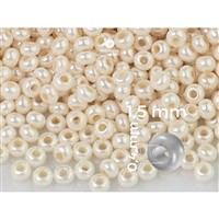Preciosa Perlen Rocailles 15/0 1,5 mm Beige (PRE15030) 50 g