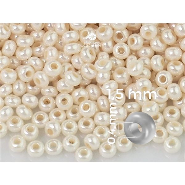 Preciosa Perlen Rocailles 15/0 1,5 mm Beige (PRE15030) 50 g