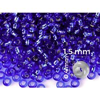 Preciosa Rocailles Perlen 15/0 1,5 mm Blau (37080) 50 g