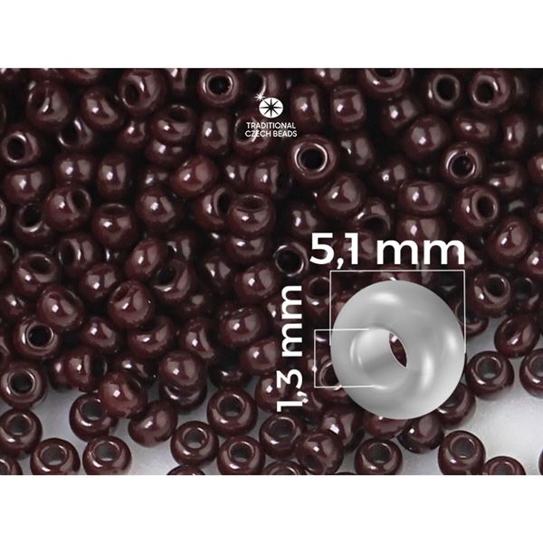 Preciosa Perlen Rocailles 4/0 5,1 mm Braun (13780) 20 g
