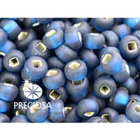 Preciosa Perlen Rocailles 6/0 4,1 mm Blau MATT (PRE6080) 50 g