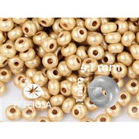 Preciosa Perlen Rocailles 6/0 4,1 mm Gold MATT (PRE6094) 50 g