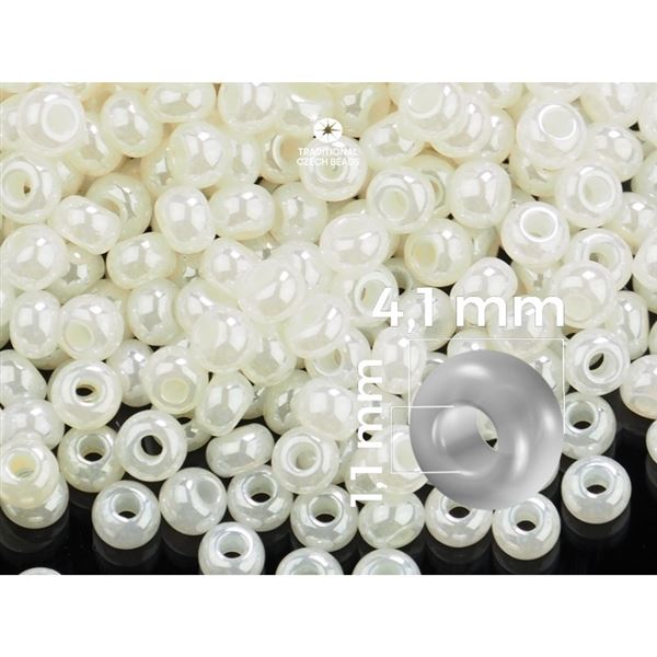 Preciosa Rocailles Perlen 6/0 4,1 mm Beige (PRE6111) 50 g