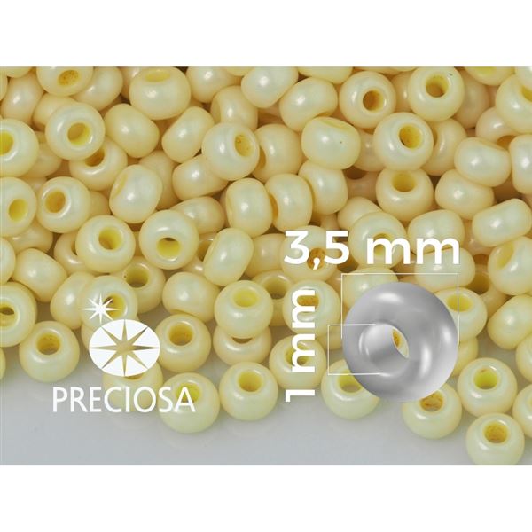 Preciosa Perlen Rocailles 7/0 3,5 mm Gelb (PRE7057) 50 g