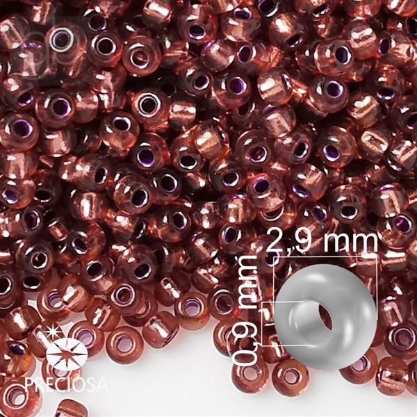 Preciosa Perlen Rocailles 8/0 2,9 mm Braun (PRE8081) 50 g