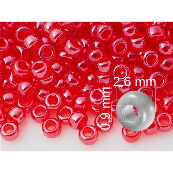 Preciosa Rocailles 9/0 2,6 mm Rot (PRE9072) 20 g