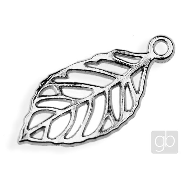 Anh�nger BLATT 28x13x2 mm Antiksilber