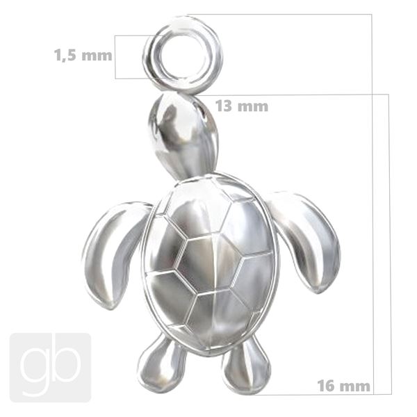 Anh�nger Schildkr�te 16 mm Rosegold