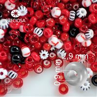 Preciosa Rocailles MIX 8/0 2,9 mm PRM032 Rot 50 g