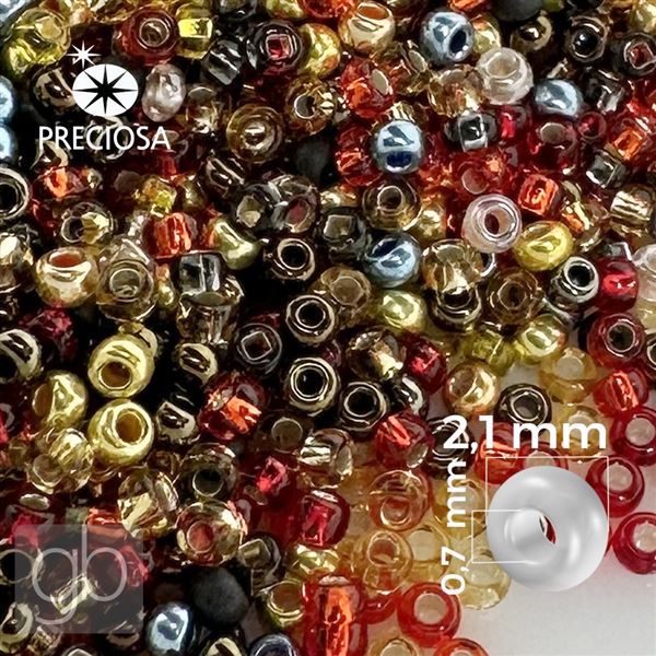 Preciosa Rocailles MIX ca 3,5 x 10 mm PRM079 50 g