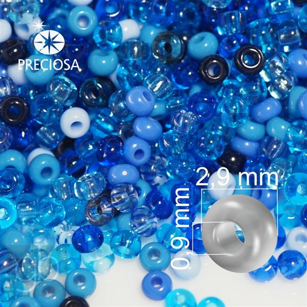 Preciosa Rocailles MIX 8/0 2,9 mm PRM201 Blau 50 g