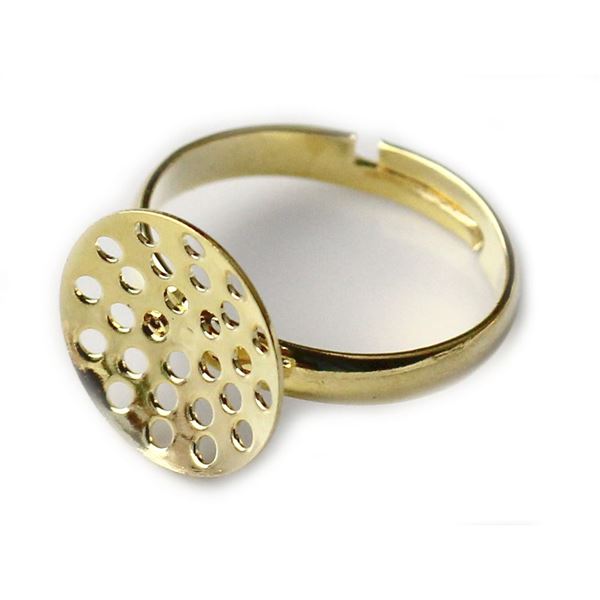 Ring Fassung Halbzeug O12 mm Gold