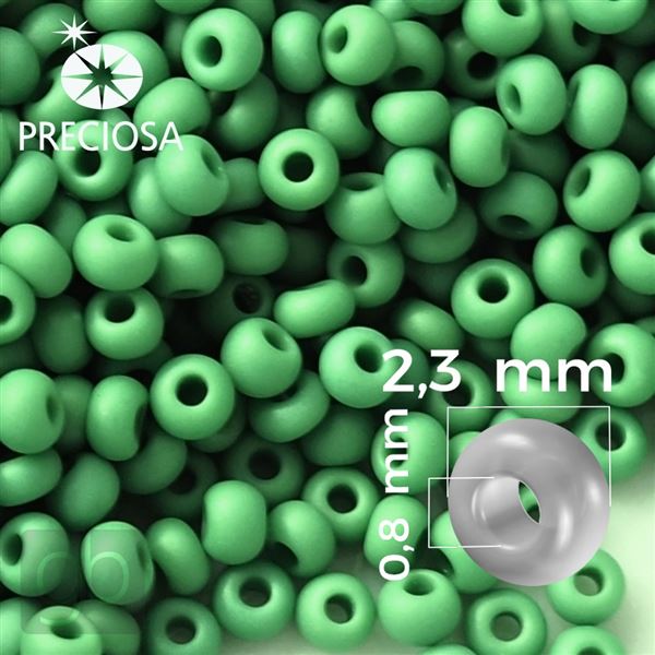 Preciosa Rocailles 10/0 2,3 mm Gr�n MATT 53250 50 g