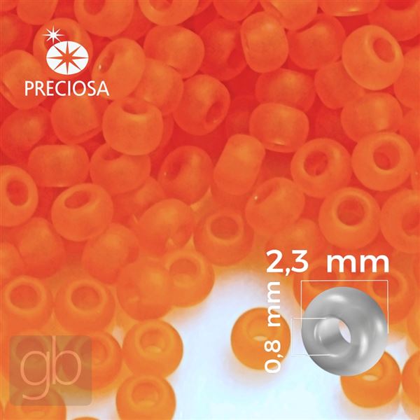Preciosa Rocailles 10/0 2,3 mm Orange MATT 90000 50 g