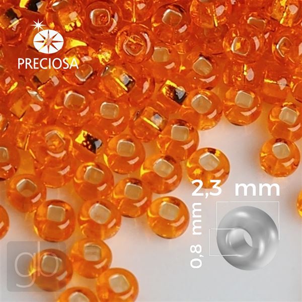 Preciosa Rocailles 10/0 2,3 mm Orange (97000) 20 g