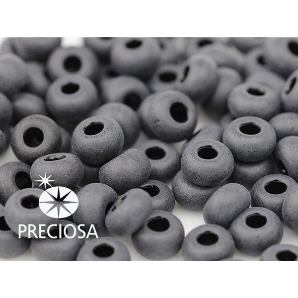 Preciosa Rocailles 1/0 6,6 mm Schwarz MAT (23980) 20 g