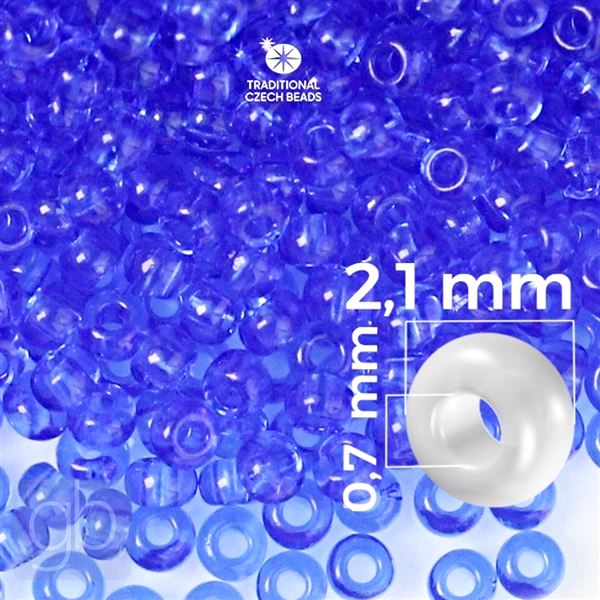 Preciosa Rocailles 11/0 2,1 mm Blau 30030 50 g