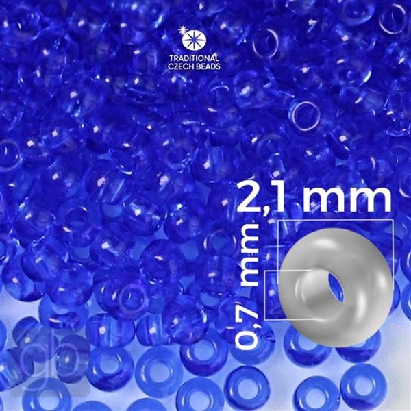 Preciosa Rocailles 11/0 2,1 mm Blau 30050 50 g