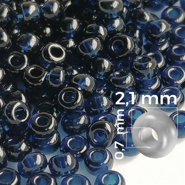 Preciosa Rocailles 11/0 2,1 mm Blau 60100 50 g