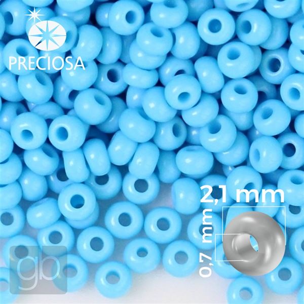 Preciosa Rocailles 11/0 2,1 mm Blau 63020 50 g