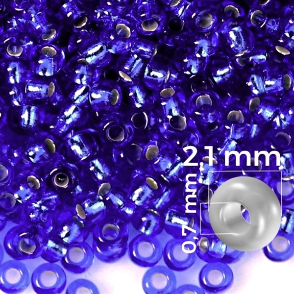 Preciosa Rocailles 11/0 2,1 mm Blau 37080 50 g