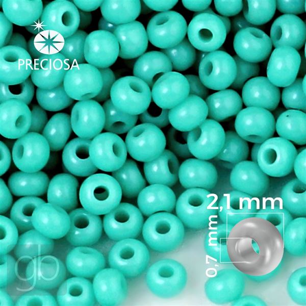 Preciosa Rocailles 11/0 2,1 mm Trkis 63130 50 g