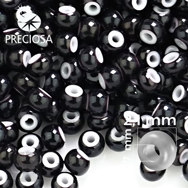 Preciosa CORNELIAN 11/0 2,1 mm Schwarz 23798 50 g