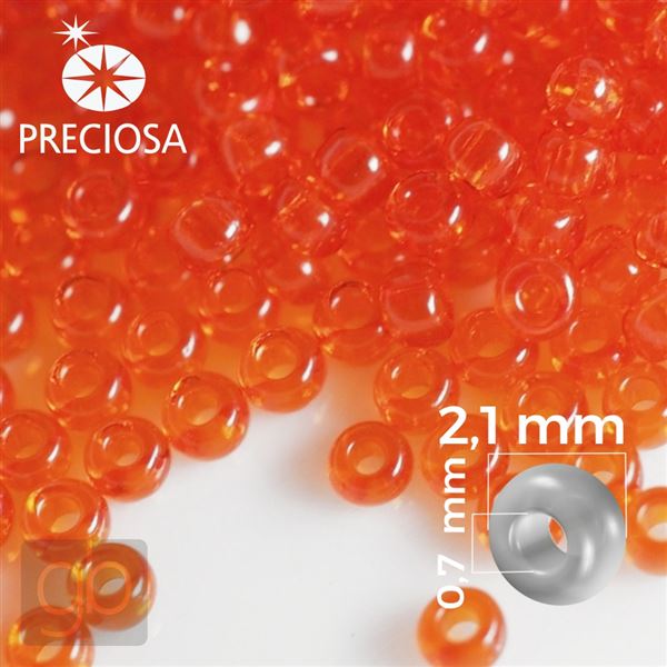 Preciosa Rocailles 11/0 2,1 mm Orange 90030 50 g