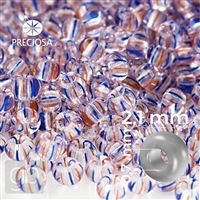 Preciosa STRIPED 11/0 2,1 mm Klar Blau Rot 00931 20 g