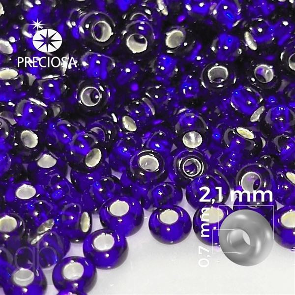 Preciosa Rocailles 11/0 2,1 mm Blau 37100 20 g