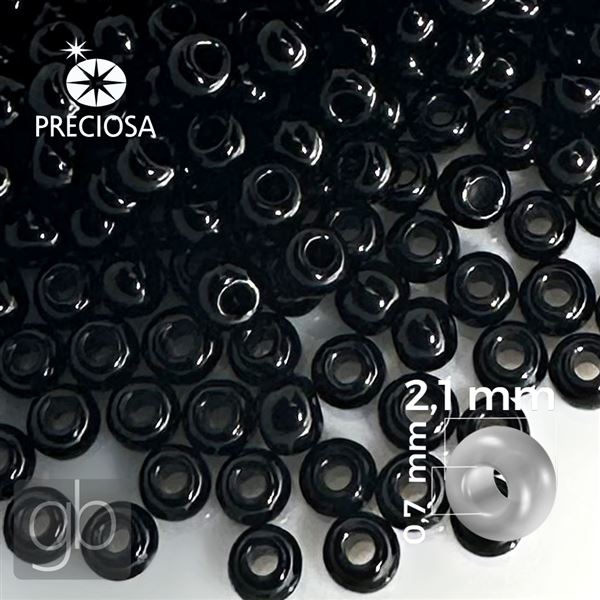 Preciosa Rocailles 11/0 2,1 mm Schwarz 23980 20 g