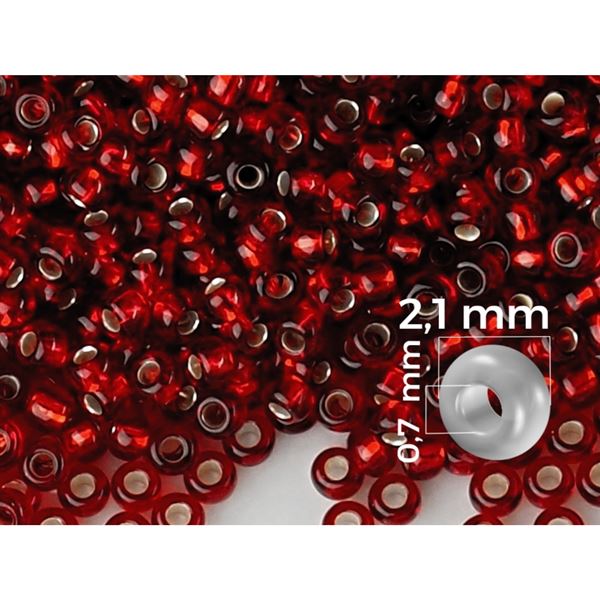 Preciosa Rocailles 11/0  2,1 mm Rot (97120) 20 g