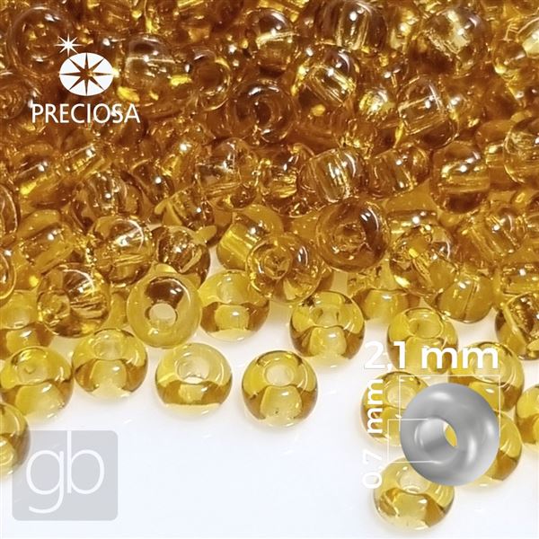 Preciosa Rocailles 11/0 2,1 mm Gelb 10050 20 g