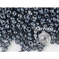 Preciosa Rocailles 11/0  2,1 mm Hematit (49102) 20 g