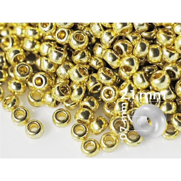 Preciosa Rocailles 11/0  2,1 mm Gold (18586) 20 g